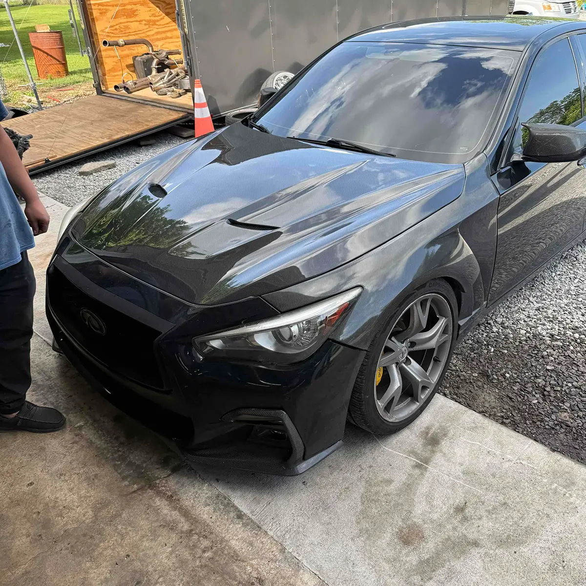 Capô de fibra de carbono 2015-2020 para Infiniti Q50 Q50L