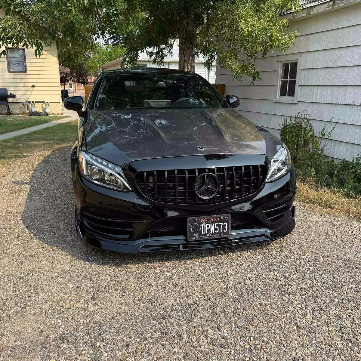 Capô de fibra de carbono W205 C43 C300 para Mercedes Classe C