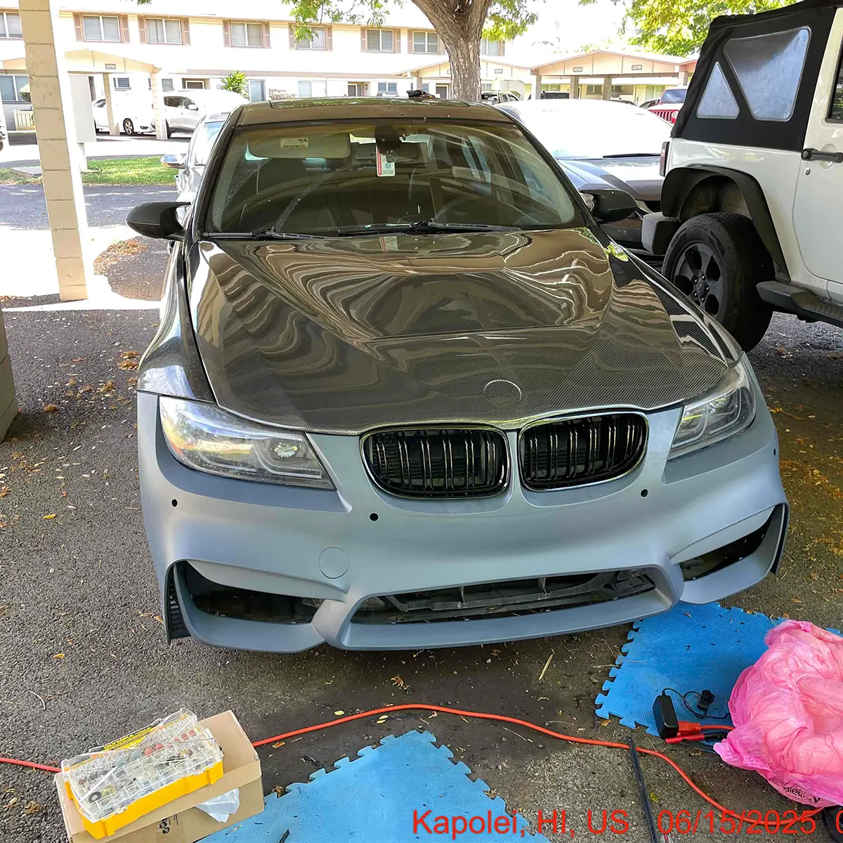 Capota de fibra de carbono para BMW Série 3 E90 335i 328i 2005-11