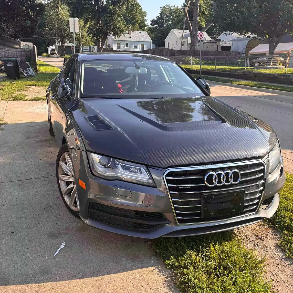 Capô do motor em fibra de carbono para Audi A7 2012-2018