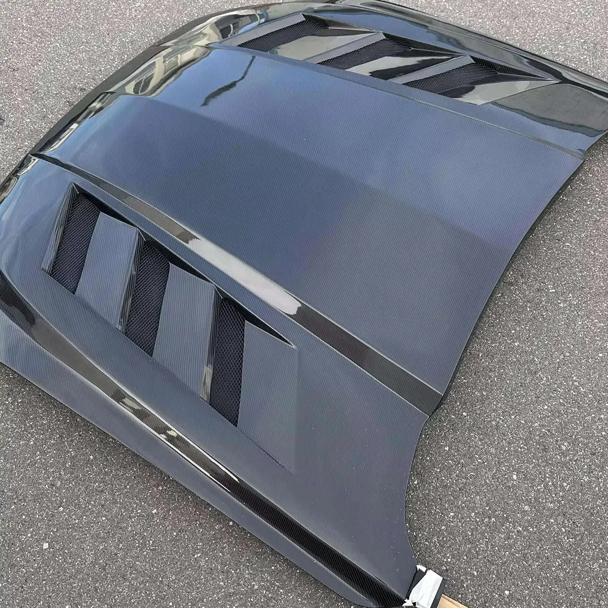 Capô do motor em fibra de carbono para Mustang GT EcoBoost 2018-2022