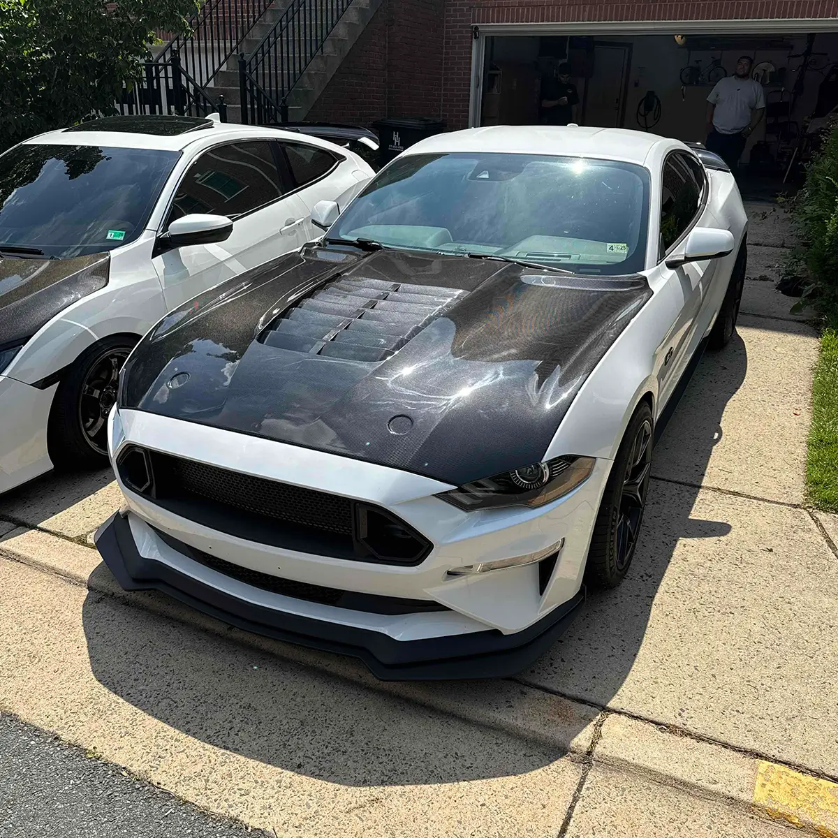 capô de fibra de carbono para Mustang 2018-2023