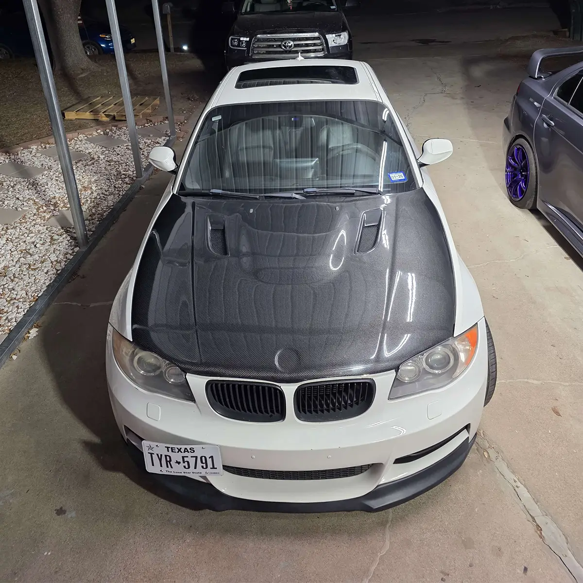 capota de fibra de carbono para BMW Série 1 E81 E82 E87 M3 2010-2013