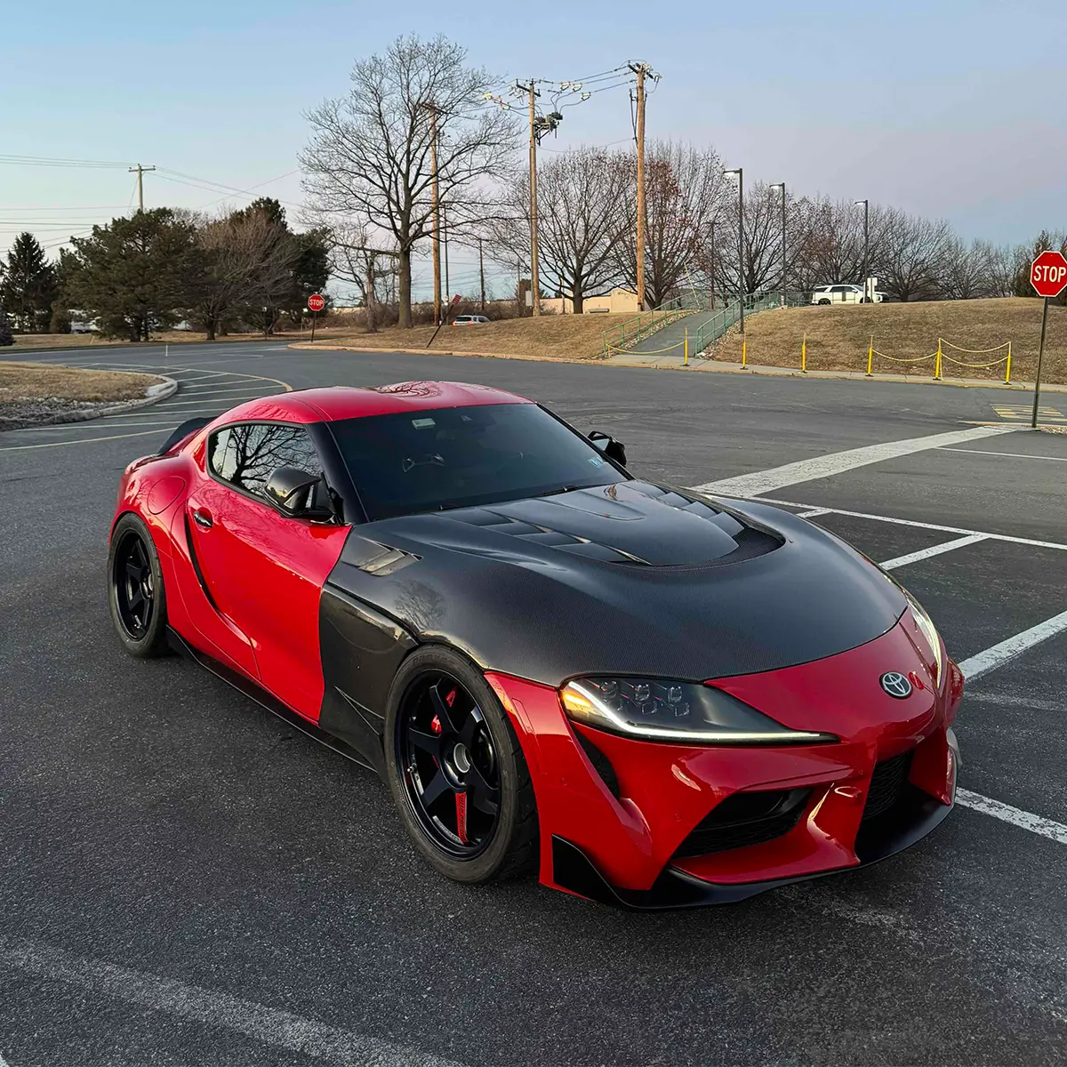 Capô de fibra de carbono para A90 A91 Mk5 Supra 2020-2024