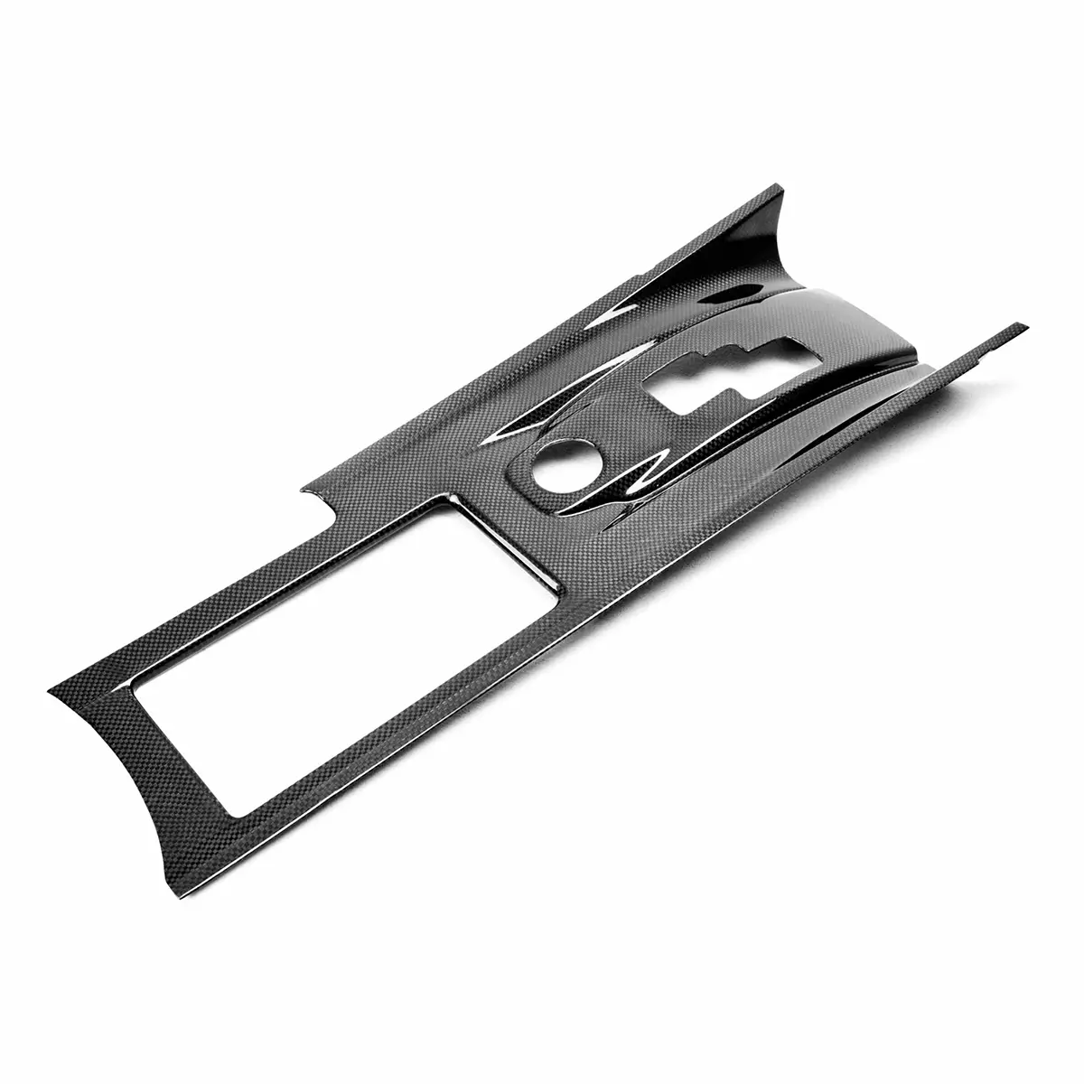 custom carbon fiber center shifter bezel with sheet