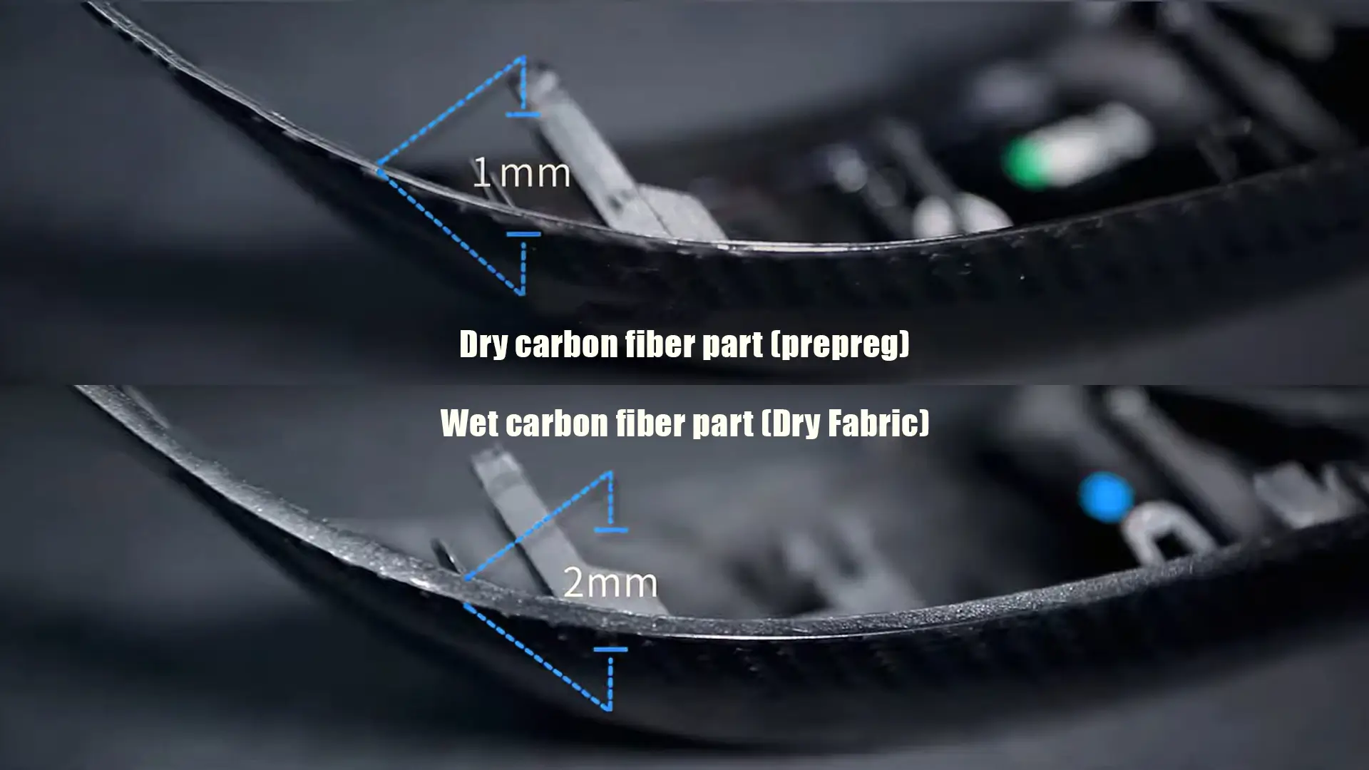 Dry carbon fiber part (Prepreg) vs Wet carbon fiber part (Dry Fabric)