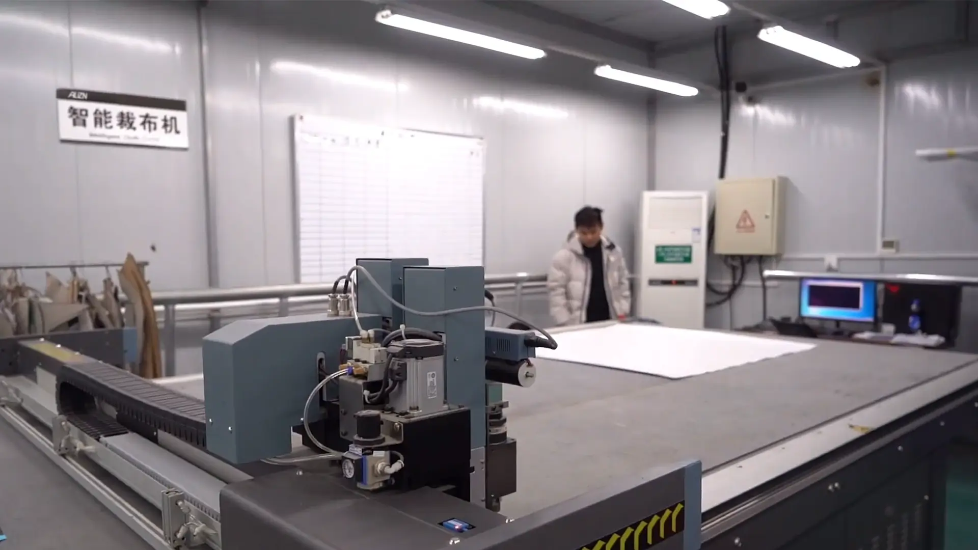 carbon fiber material preparation area (cutting room)