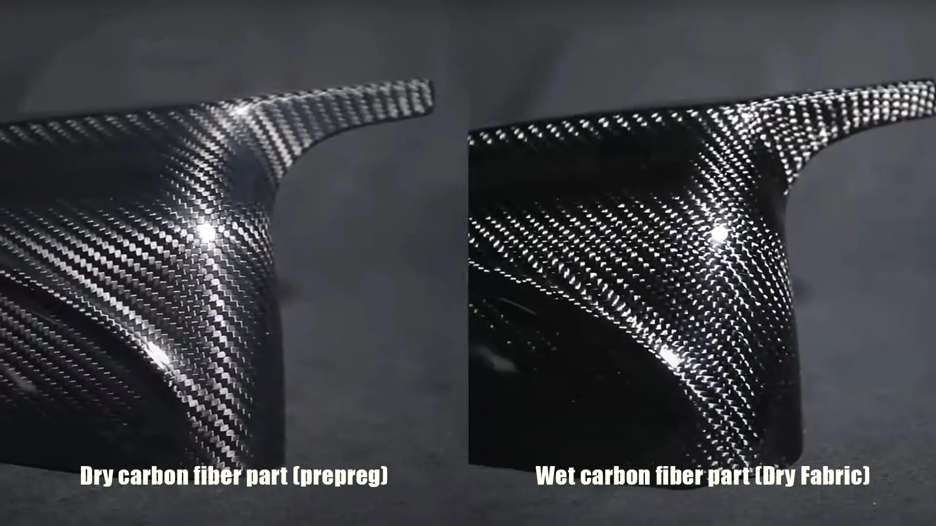dry carbon fiber part vs wet carbon fiber part