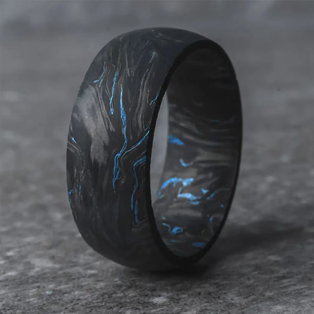 custom carbon fiber engagement ring