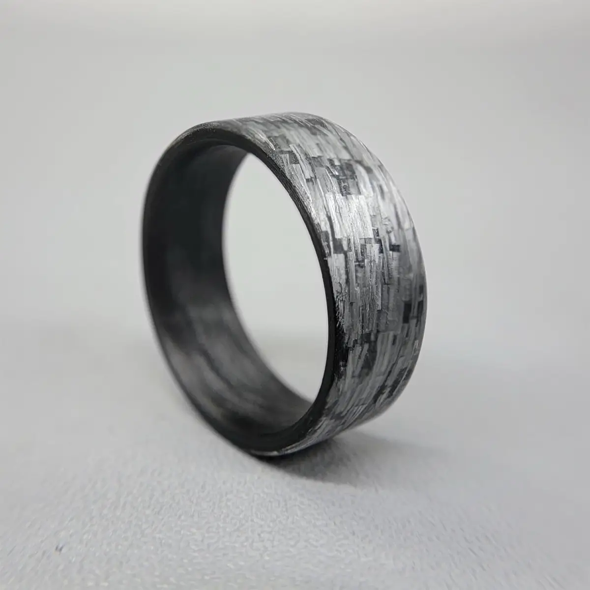 custom carbon fiber wedding ring mens