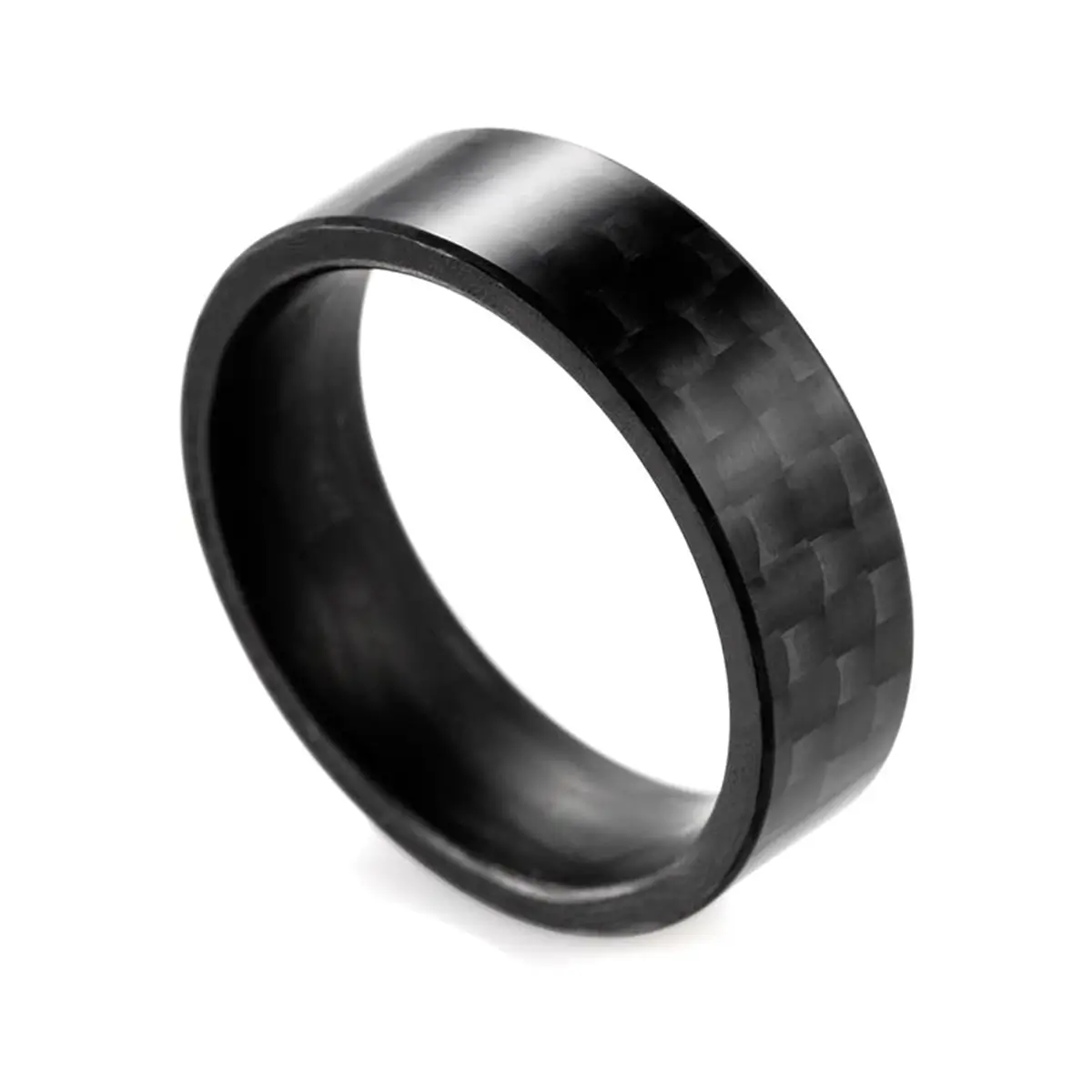custom men's carbon fiber wedding ring