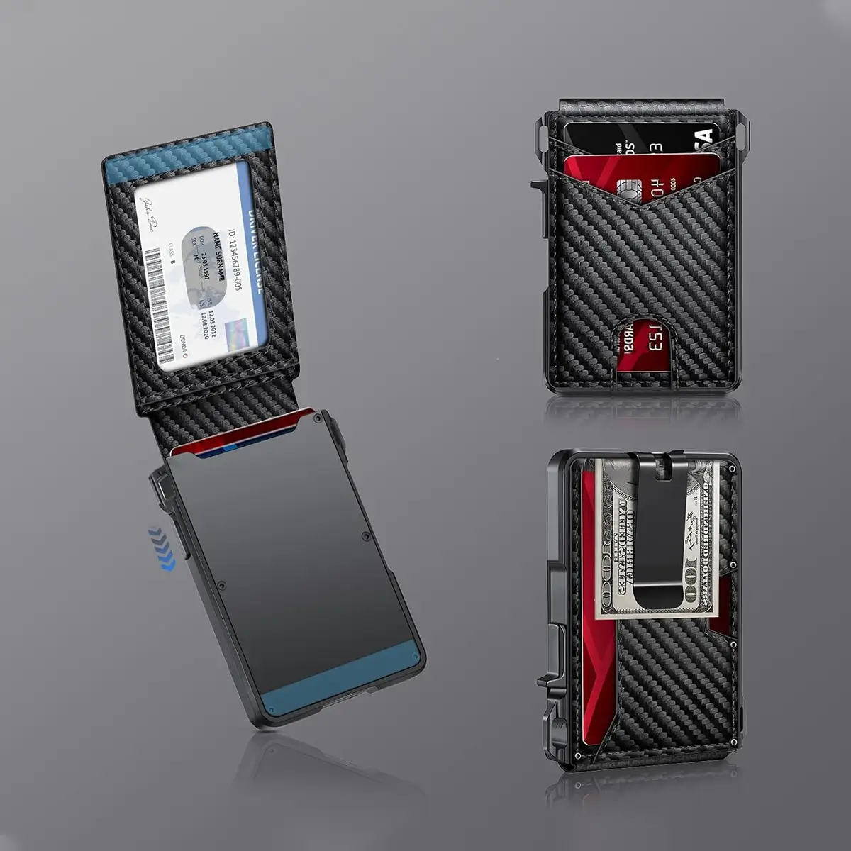 carbon fiber card wallet custom