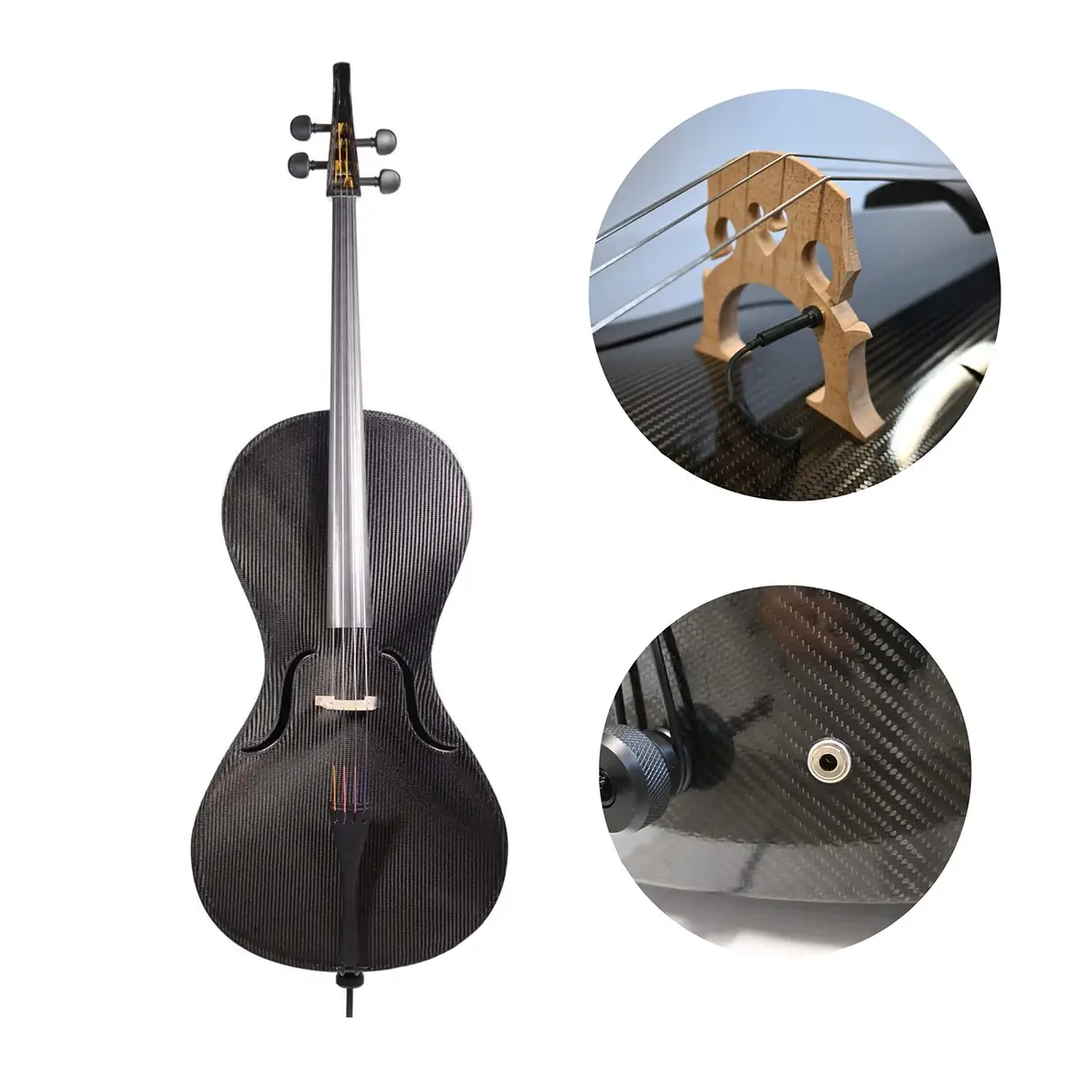 carbon fiber cello detail
