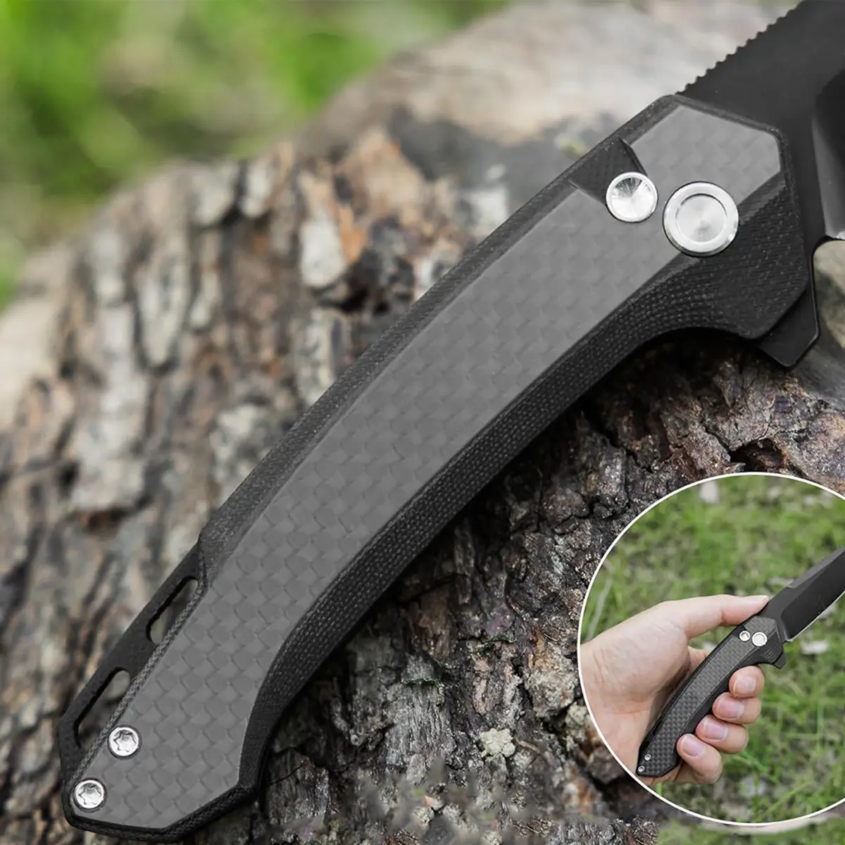 custom carbon fiber knife handle