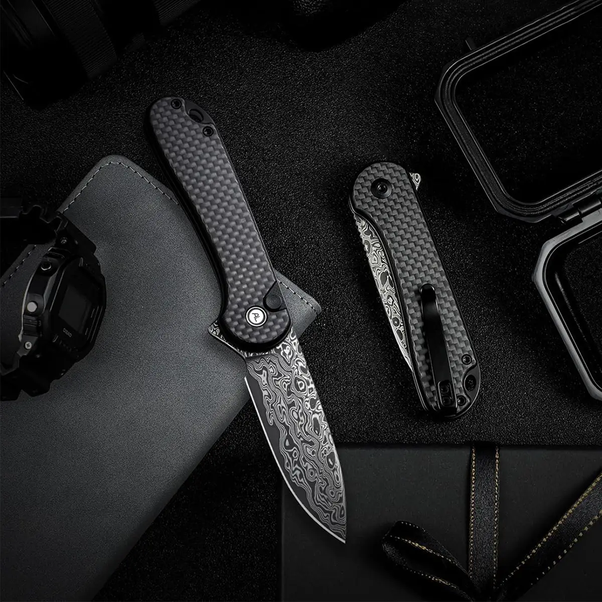 custom carbon fiber pocket knife